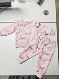 Cute Butterfly Print Baby Sweater and Pants Set