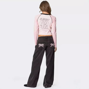 Straight Wide Leg Jeans