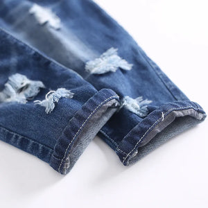 Kid's Simple Denim Suspender Pants